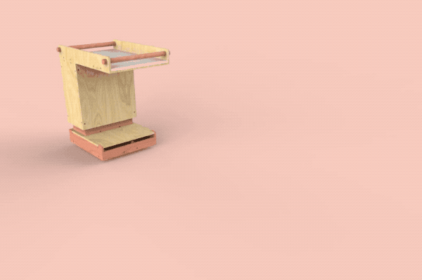 An animation of the Relay autonomous cart prototype