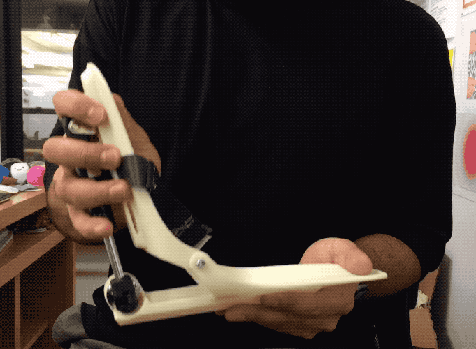 A video showing the 3D printed prototype in action